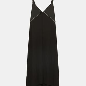 Zara black satin dress s